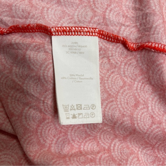 Boden Dress Size 18 US Long Red Pop Rainbow Dot Melinda Jersey V-Neck Midi - Picture 13 of 15